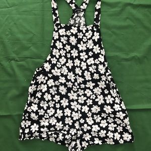 Black and white floral overall jumper